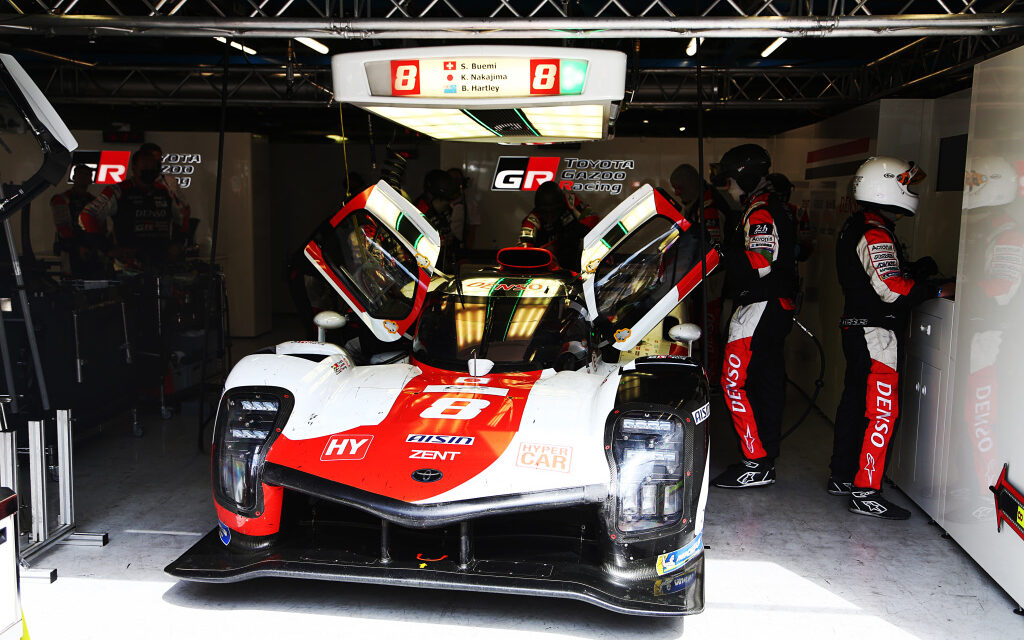 Toyota's Le Mans Hypercar in a garage