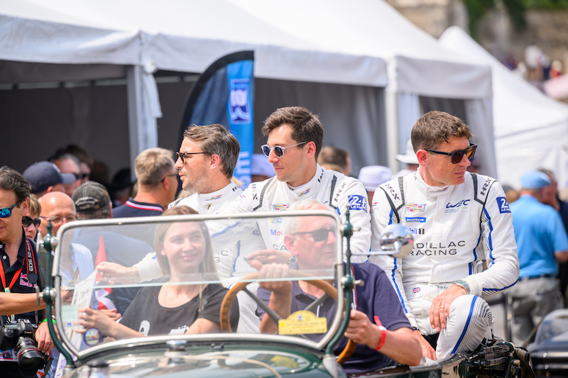 drivers at Le Mans Drivers Parade Hospitality 