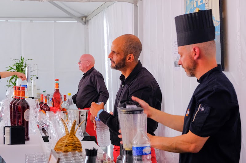 chefs at Le Mans Drivers Parade Hospitality 