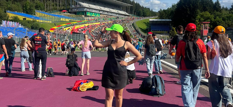 Alizee at the Belgian F1 Grand Prix